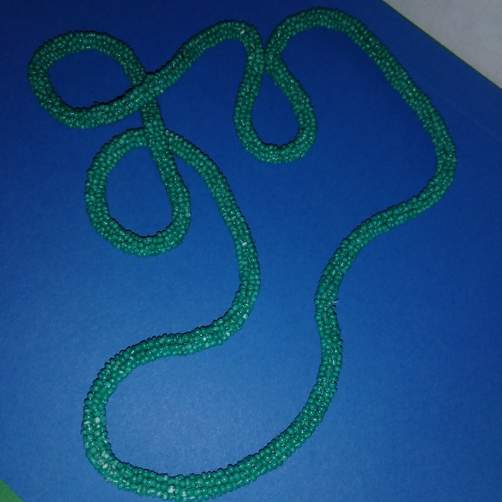 Vintage long turqoise color necklace